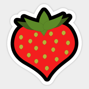 Heart shaped strawberry Sticker